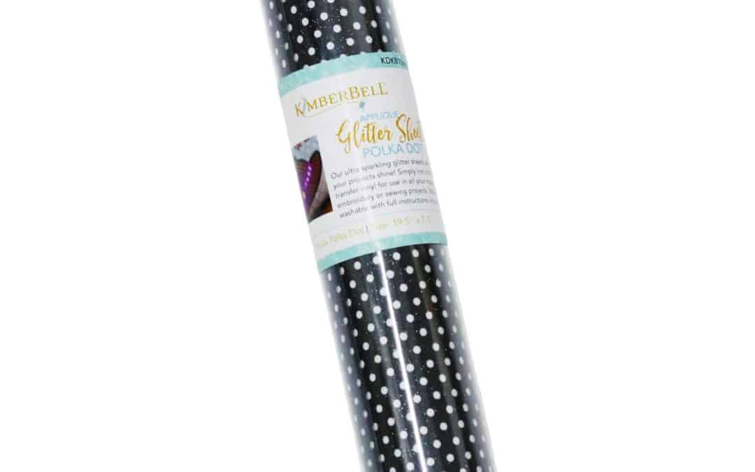 Kimberbell Glitter Sheet Black Polka Dot KDKB156