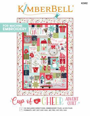Kimberbell Cup of Cheer Advent Quilt Machine Embroidery CD KD812