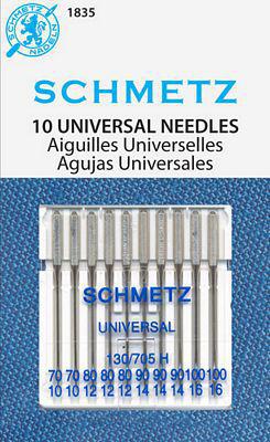 Schmetz Universal 10pk Assortment Needles 70/80/90/100   Pkg1835