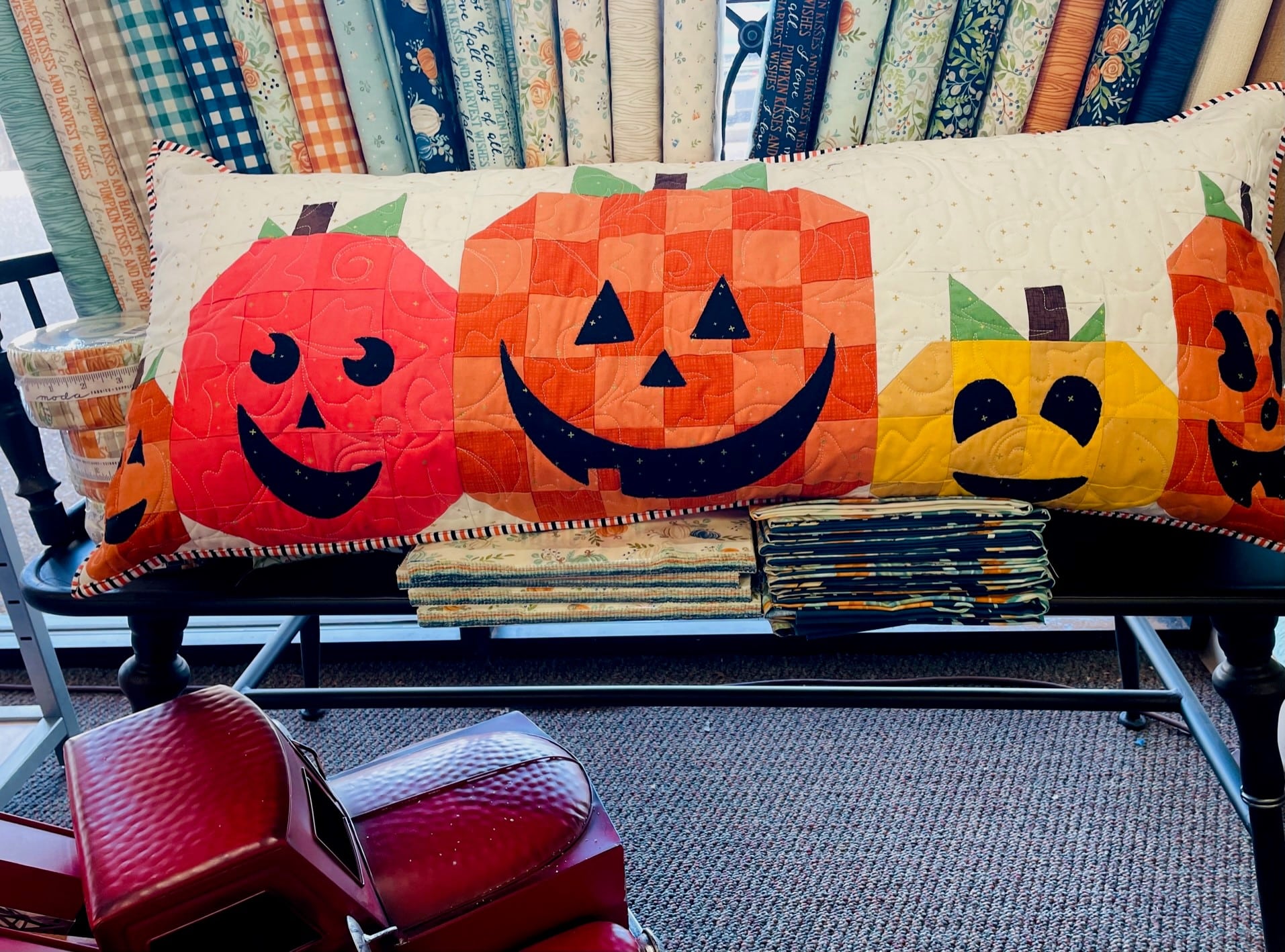 halloween bench pillow