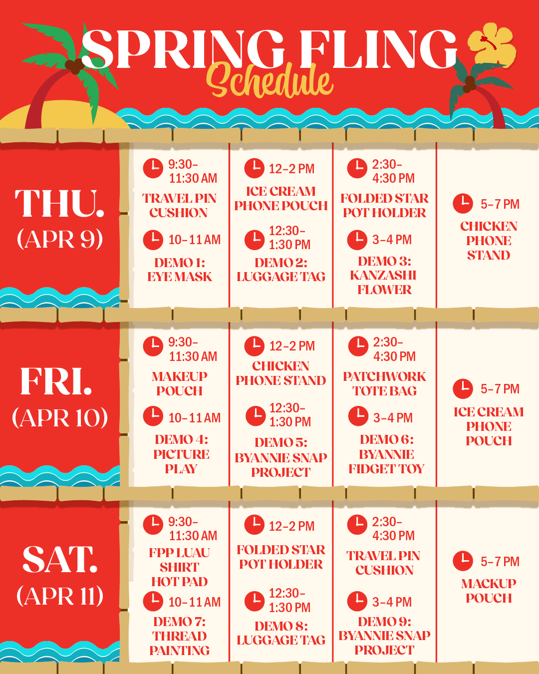 spring fling schedule