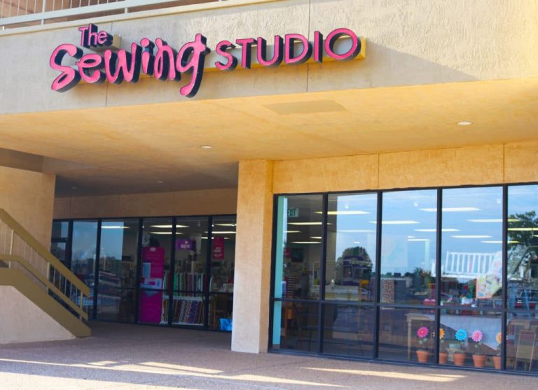 The Sewing Studio storefront on South Loop 289